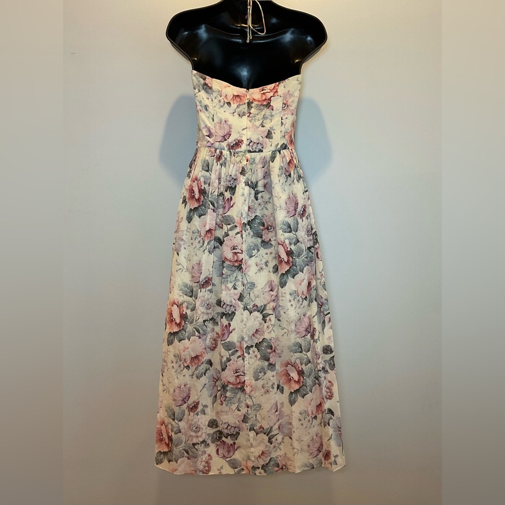 Zimmermann Jasper Tie Floral Cutout Midi Dress (Flawed) - Picture 4 of 11